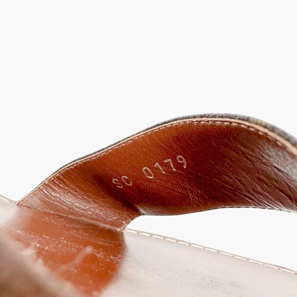 Louis Vuitton Passenger Monogram Sandals EU 41 US 11 Brown Leather LV Block Heel - Picture 11 of 15